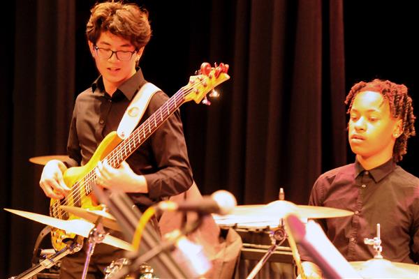Students performing at the 2023-2024 All County Jazz Concert